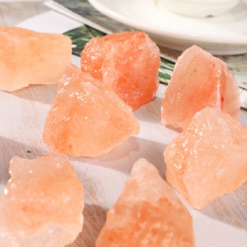 厂家供应天然橙盐原石 水晶盐块 橙盐 碎石香薰石 橙盐石工艺品